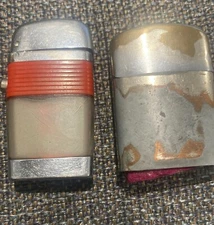 Vintage Seripto VU Lighter  and  vintage silver lighter - Not Tested