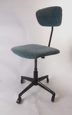 Sedus Stoll Architektenstuhl Drehstuhl Arbeitsstuhl Polster Blau 60er Jahre