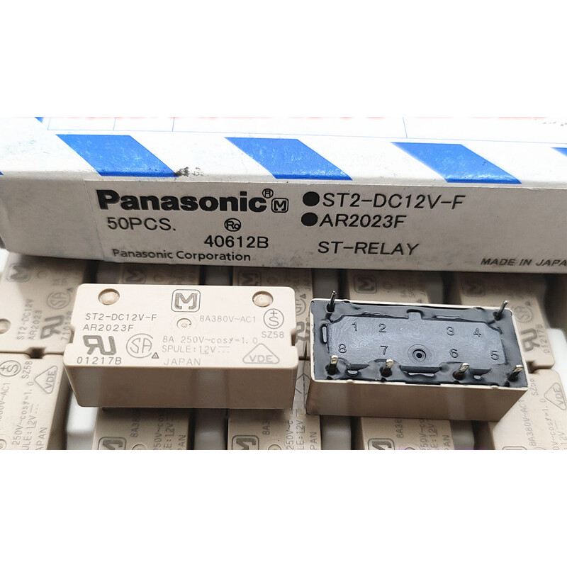 1Pc PANASONIC ST2-DC12V-F AR2023F 12VDC Power Relay 6Pins