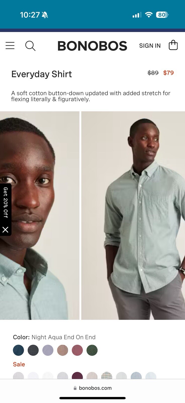 Gray Bonobos Everyday Button Down Shirt Medium Lo… - image 5