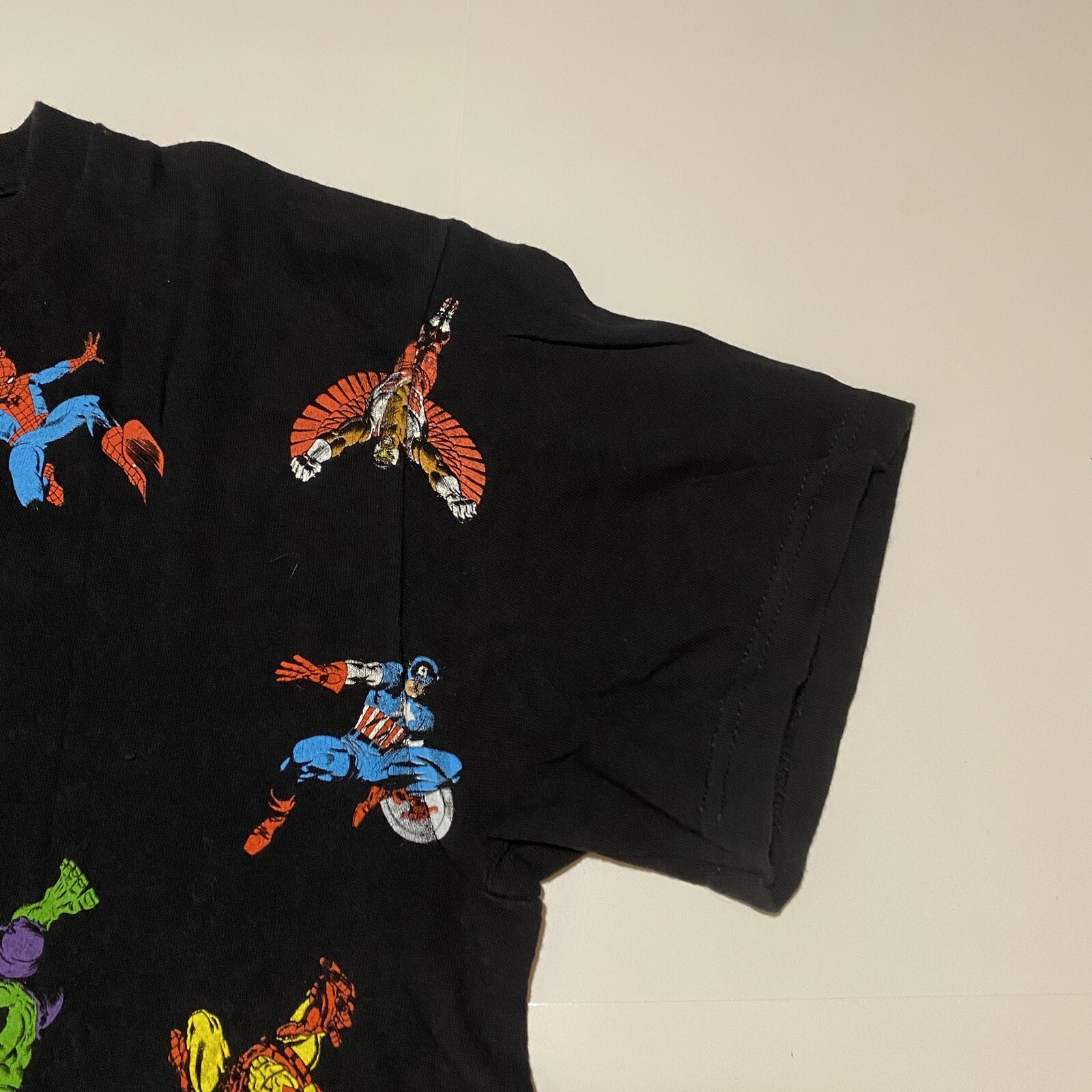 Vintage Style Marvel Comic All Over Screen Print T Sh… - Gem