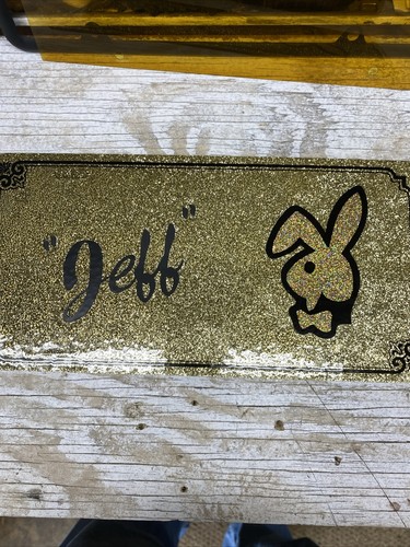 Vanity plate Jeff. Front License Plate. Playboy Bunny. Vintage Look. - Picture 6 of 10