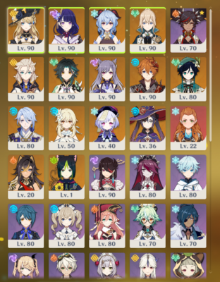 EU GENSHIN IMPACT Account AR 58 Itto c2, Ganyu c1, 6k+ primos, 14M