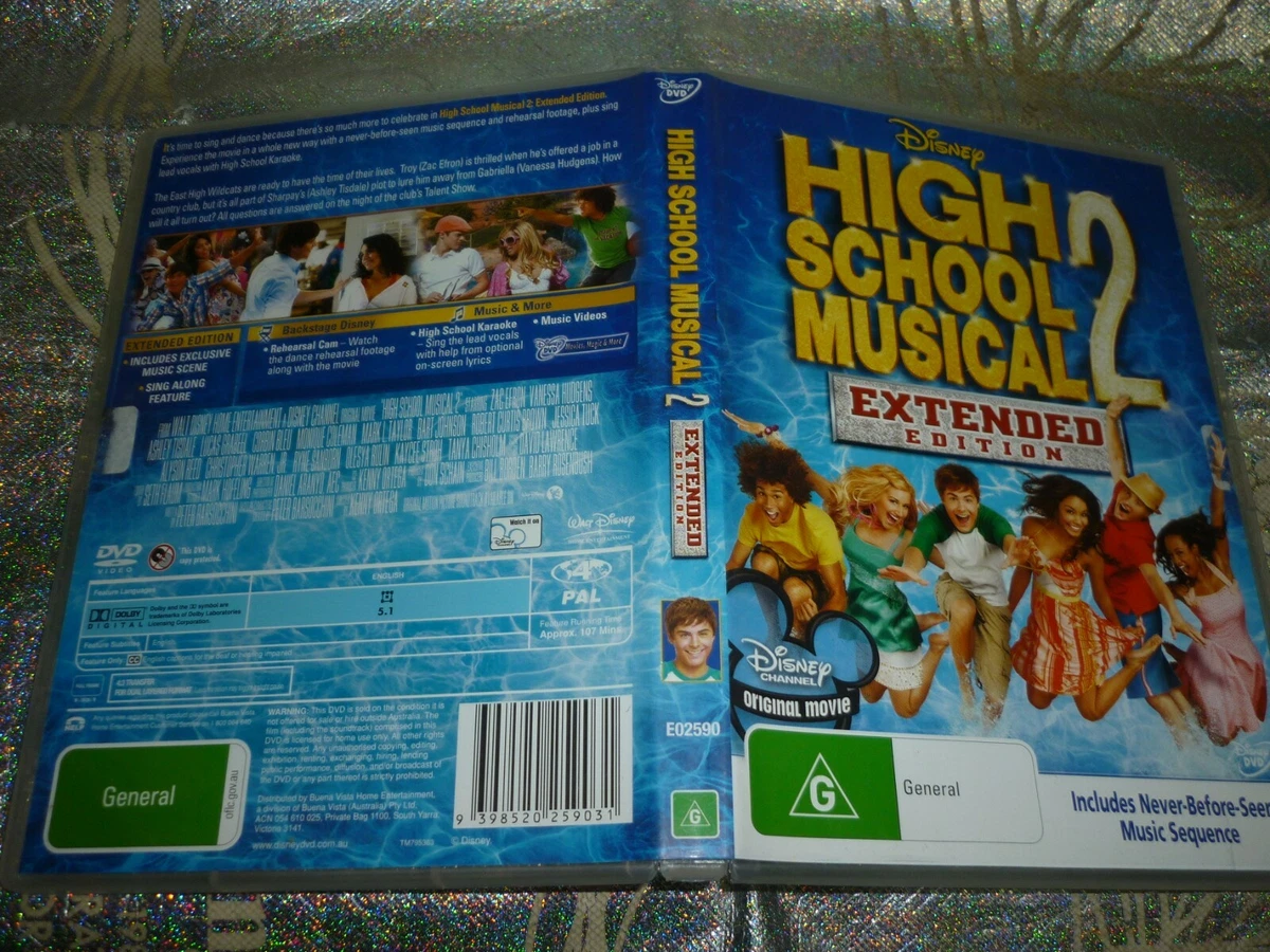 DISNEY HIGH SCHOOL MUSICAL 2 EXTENDED EDITION DVD G 157363 A