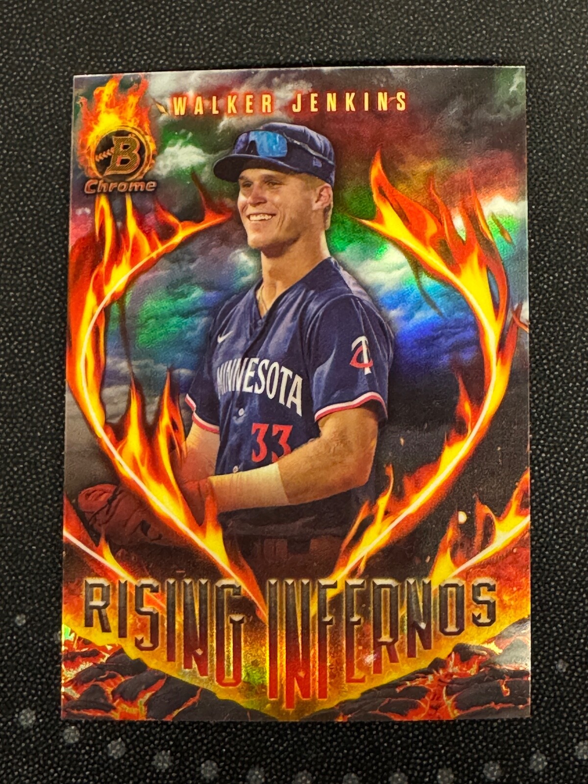 2024 Bowman Chrome #RI-14 Walker Jenkins Rising Infernos Minnesota Twins