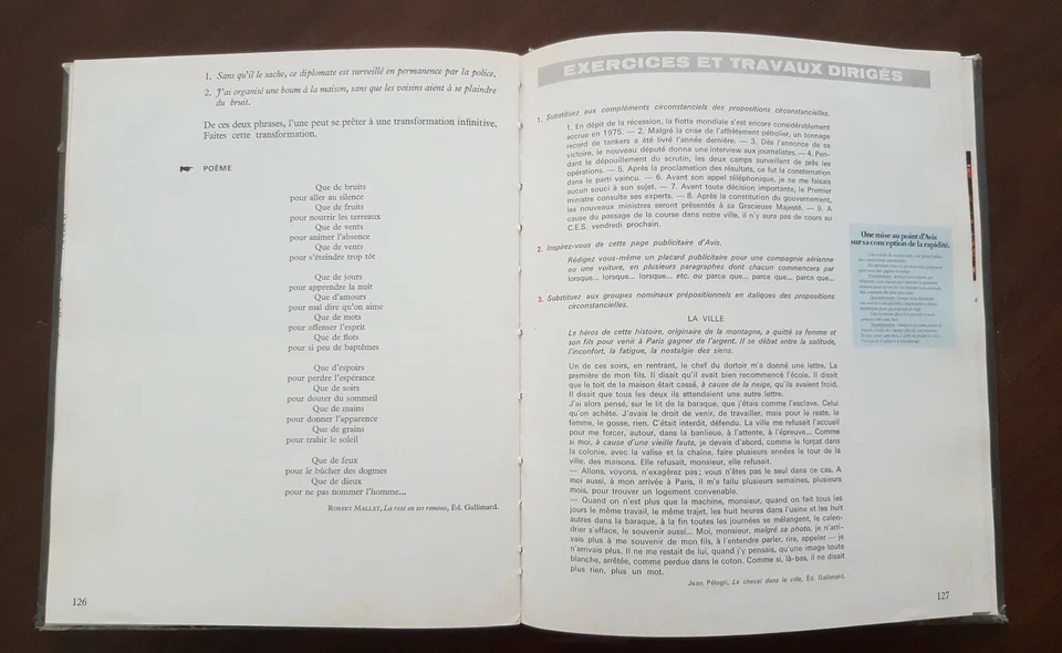 Itineraire Grammatical 4 3e Langage et Communication French 1976 Henri Mitterand - Image 4 of 4