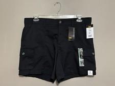 Lee Women's Flex-to-Go Bermuda Short Mid Rise Size 16 M Black NWT
