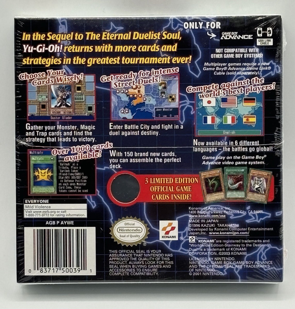 Yu-Gi-Oh Worldwide Edition: Stairway to the Destined Duel GBA, Mint! Case  Fresh