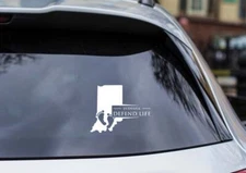 Indiana Defend Life Vinyl Cut-Out Pro-Life Vinyl Cut-Out Sticker