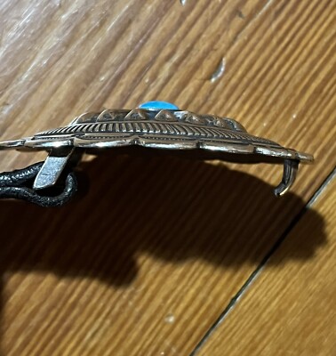 LRL Ralph Lauren Belt Concho Leather Black Silver turquoise LRL Ralph Lauren Belt Concho Leather Black Silver turquoise