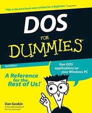 DOS For Dummies by Gookin, Dan Paperback Book The Cheap Fast Free Post