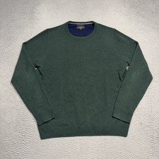 Nordstrom Sweater Men Size XL Green 100 Cashmere Crew Neck Pullover Adult