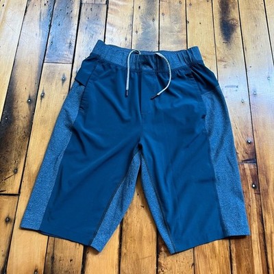 Lululemon Men s Small T.H.E. Shorts Blue Linerless Activewear Gym Athleisure