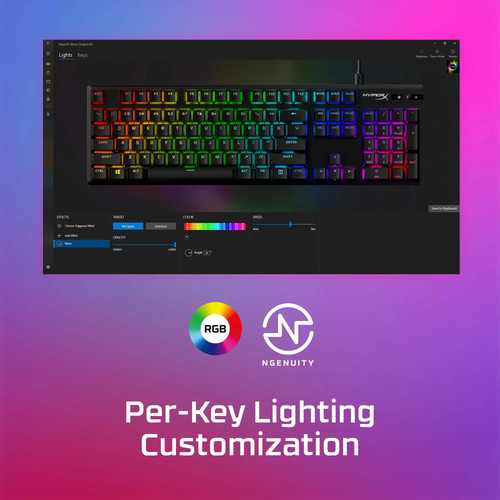 HyperX Alloy Origins - Mechanical Gaming Keyboard - HX Aqua - US Layout - Picture 7 of 10