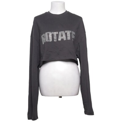 Rotate, Crop Top, Größe: 36, Schwarz, Bio-Baumwolle, Print, Damen #ImF