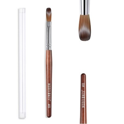 MODELONES Acrylic Nail Brush 100% Pure Kolinsky Hair Bristles Oval Crimped Shape