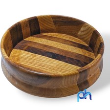 Wood Bowl signed Jim Hughes 8.25" Hand turned handmade Vtg