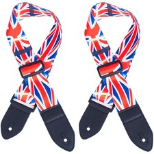 Cotton Guitar Strap with Uk Flag Design Adjustable Multi Color