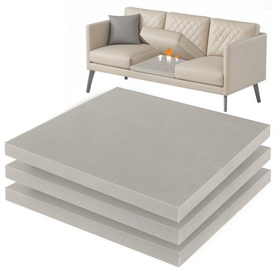 Couch Cushion Support 40D Sagging Seat 22x22 Inch High Density Foam Grey 3 PCS