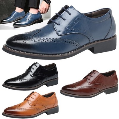 Herren Brogues Formal Office Casual Lederschuhe Lace Up Oxford Brogue Schuhe