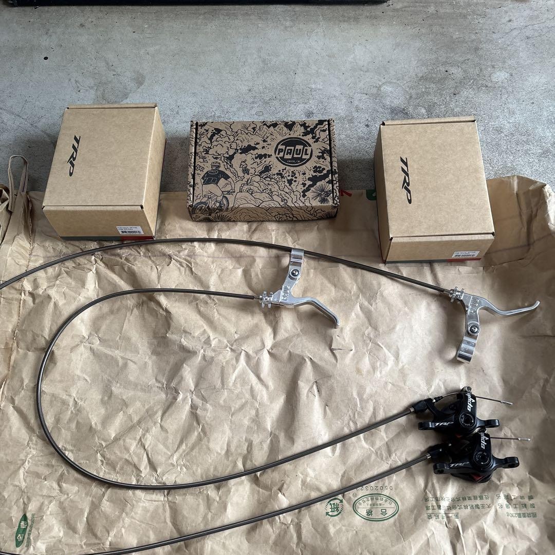 PAUL LONG brake lever and TRP post mount caliper, cable set