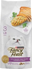 Purina Gourmet Dry Cat Food - Savory Chicken  Turkey, 3 lb. Bag for All Breeds