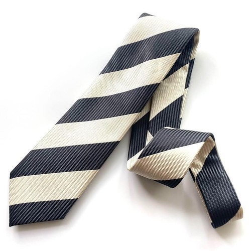 Holliday Brown BEAMS F Tie Stripe Tie Brown Used with Box - Picture 6 of 7
