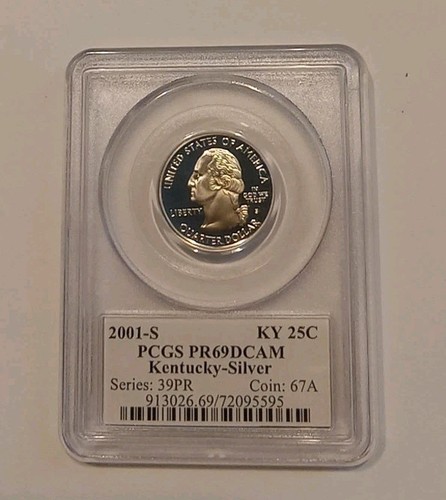 2001-S KENTUCKY SILVER STATE QUARTER PCGS PR69DCAM - Picture 2 of 2
