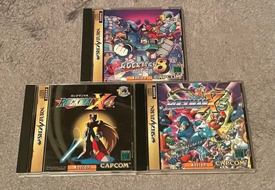 Rockman 8 X3 X4 Set Sega Saturn Capcom Japan Rare Collector Game Lot