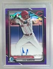 Mike Sirota 2024 Bowman Chrome Draft #CPA-MS Purple Refractor Auto 1st RC /250