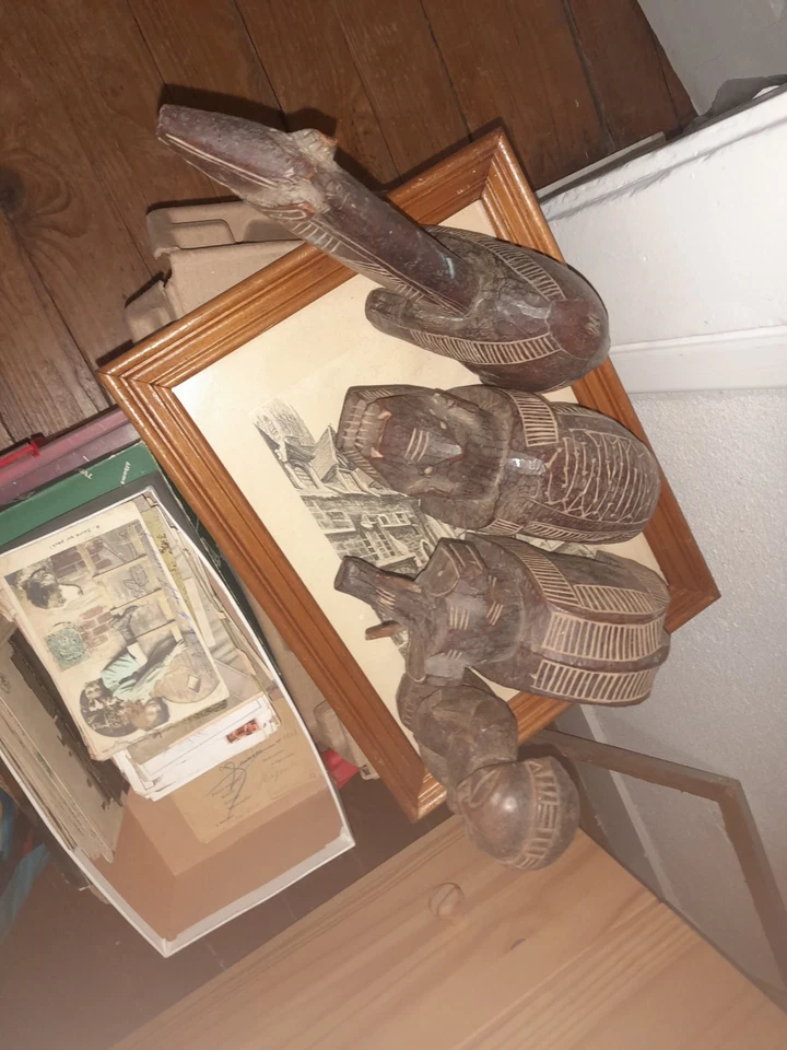 Lot Famille  En Bois - ART Africain  Statuettes - Photo 2/2