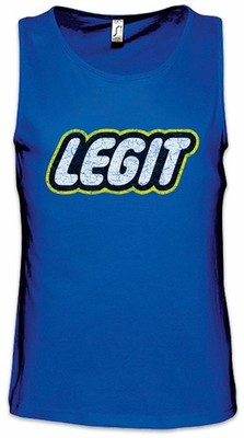 Legit Herren Tank Top Hipster Indie Logo Klemmbausteine Brick Builder Legal