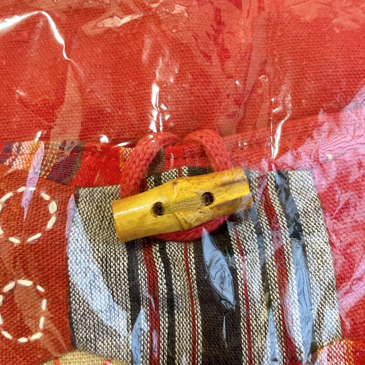 Drawstring Patchwork Embroidery Japanese Style Me… - image 3