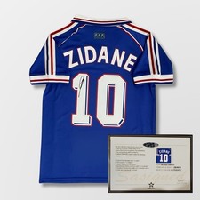 Zinedine Zidane SIGNED France 1998 World Cup Shirt Jersey + COA | Football Gift