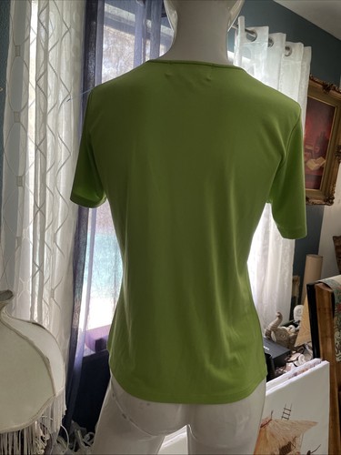 The Works Saks 5th Avenue Green 90% Silk Women’s Shirt Sz S - Picture 5 of 11