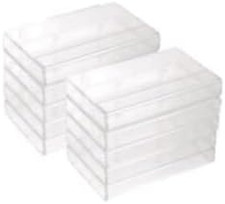 Audio Cassette Tape Case Clear/Clear Square Edge Audio Cassette Tape Storage 10