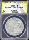 1880-O $1 Morgan Silver Dollar ANACS AU 55 Details | Micro O