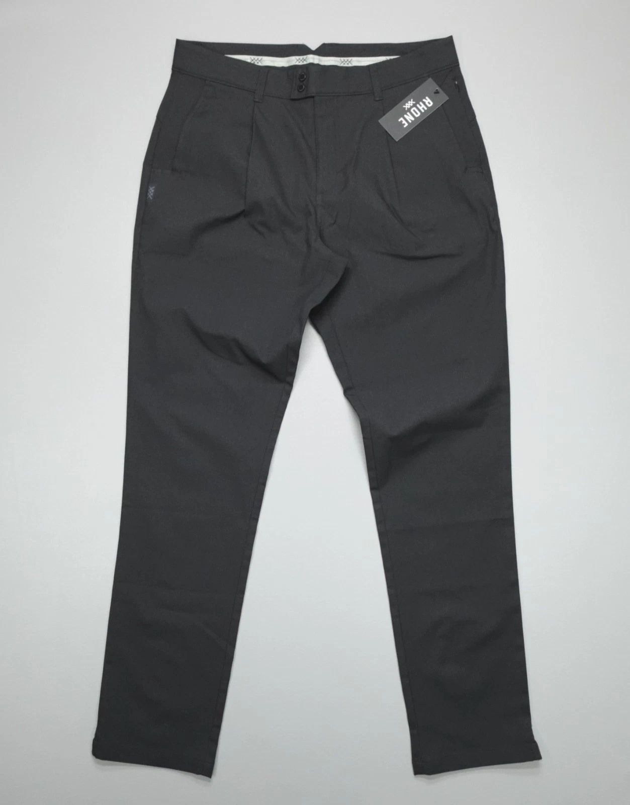 Rhone Golf Tour Trouser Pants Black Size 33x32 Classic Fit Performance