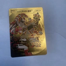 Team Macmas Groudon EX Gold Foil Fan Art Card Hp190 Power Saver 🔥🔥🔥