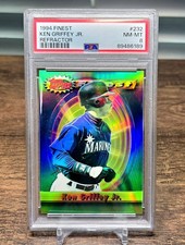 1994 Topps Finest Ken Griffey Jr Refractor #232 PSA 8