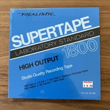 NOS Realistic Supertape 1800 High Output Reel To Reel #44-1877 Factory Sealed