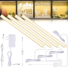 4PCS x 12inch Display Cabinet Lights Warm White, Dimmable LED Shelf Lighting ...
