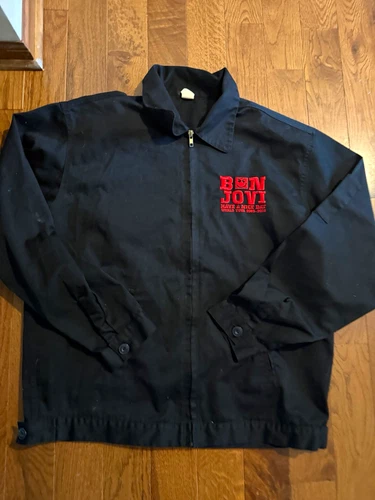 Bon Jovi Have a Nice Day Tour 2005-06 Men’s Black Zip Windbreaker Jacket Logo - product listing photo