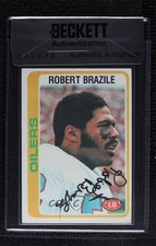 BAS 1978 Topps Robert Brazile #337 Seal of Authenticity Auto HOF ur8