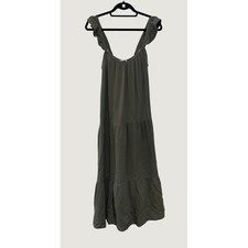 BB Dakota Steve Madden Maxi Dress Womens S Grey Ruffle Tiered 1657