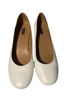 Array Womens Flatter White Leather Pumps Shoes 10.5W