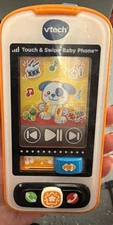 VTech Touch and Swipe Baby Phone Kids Cellphone Toy Touchscreen  Orange Tested