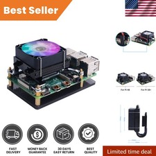 Compact RGB Tower Heatsink Fan for Ultimate Raspberry Pi Cooling Performance