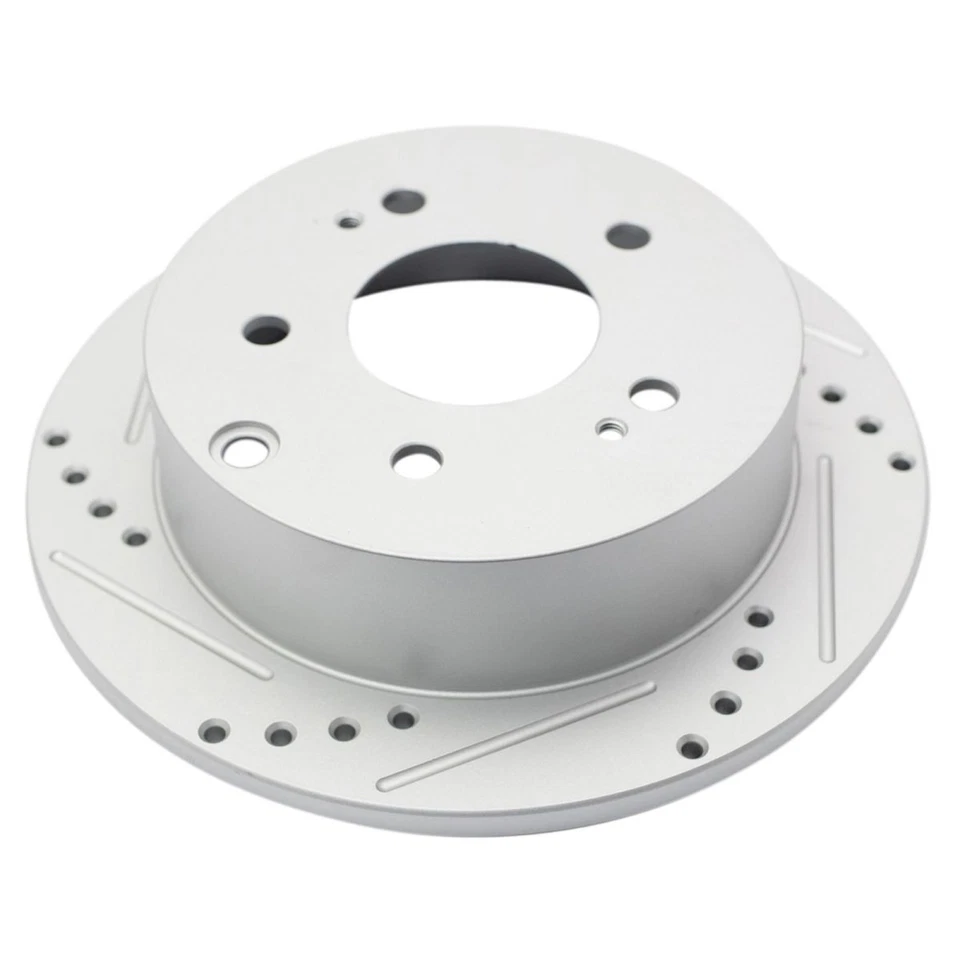 Pastilla de freno delantera trasera Posi metálica rendimiento rotor ranurado perforado Foto 3 de 4