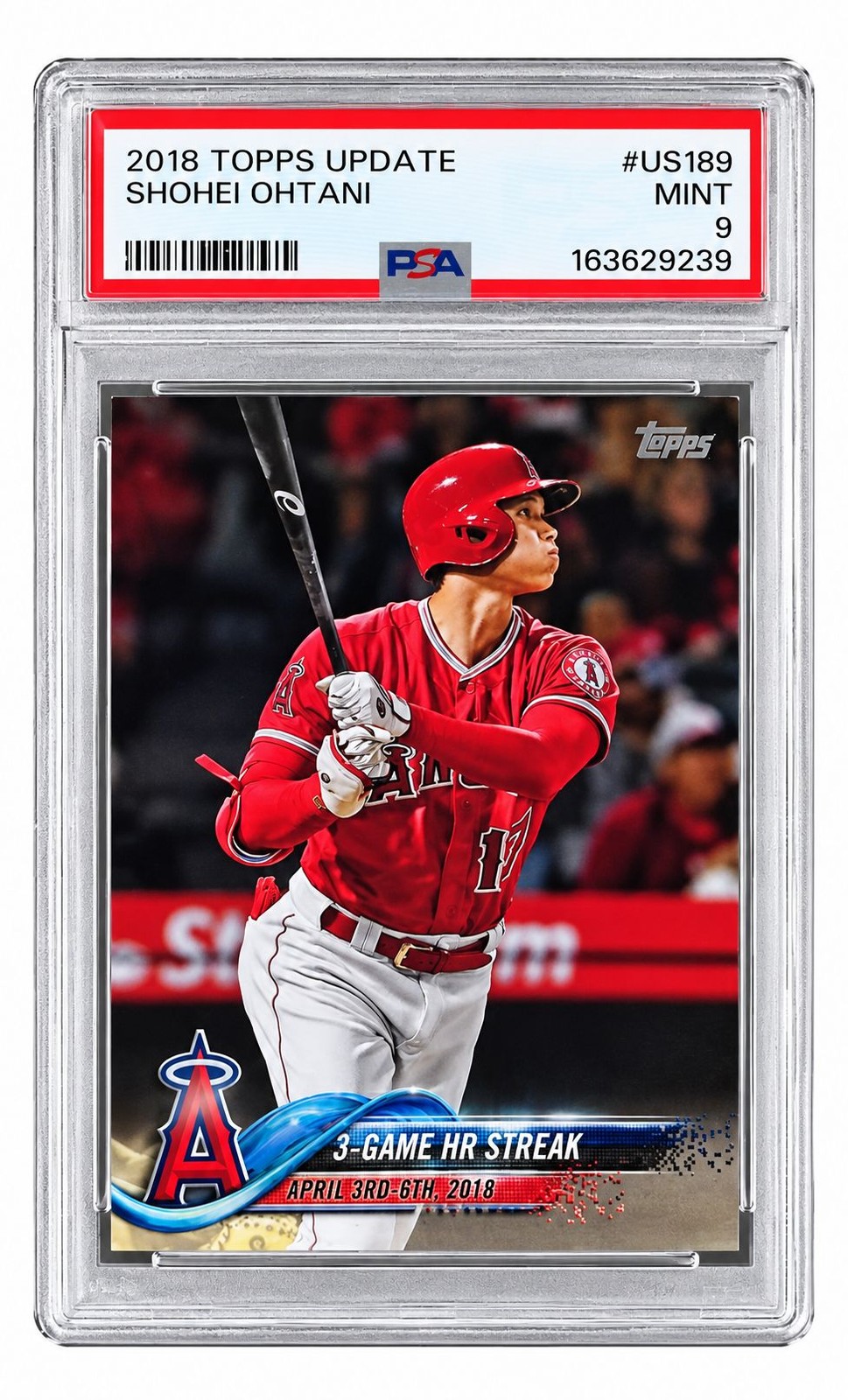 2018 Topps Update #US189 Shohei Ohtani Angels Rookie Card PSA Mint 9